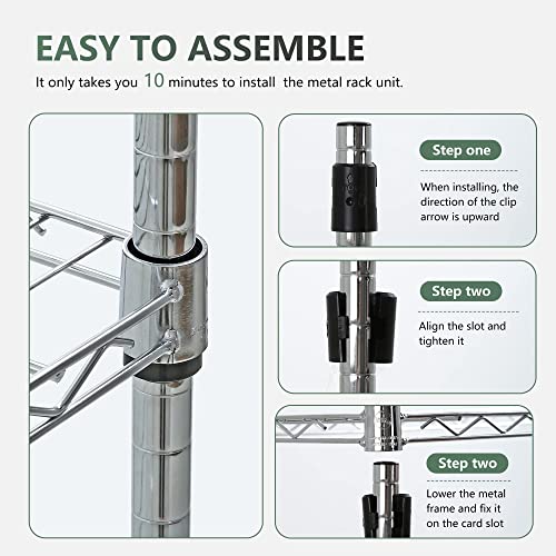 Heavy Duty 5-Tier Wire Shelving Unit for Garage
