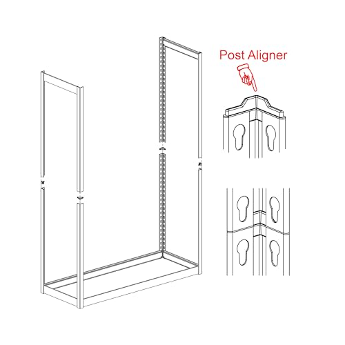 Whalen Post Insert Corner Connector for 5-Shelf Shelving