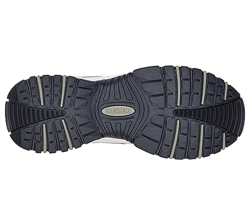 Skechers Men's Energy Afterburn Lace-Up Sneaker, White/Navy, 11