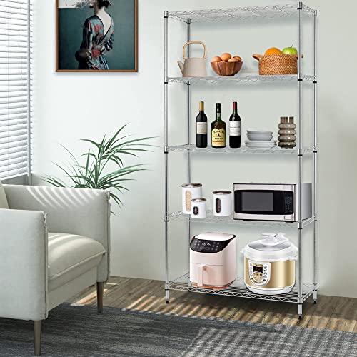 Heavy Duty 5-Tier Wire Shelving Unit for Garage