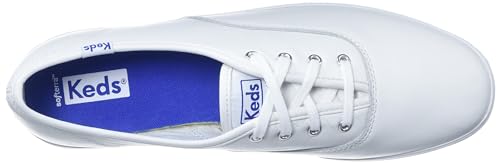 Keds Women's Champion Lace Up Sneaker, White Leather, 7.5