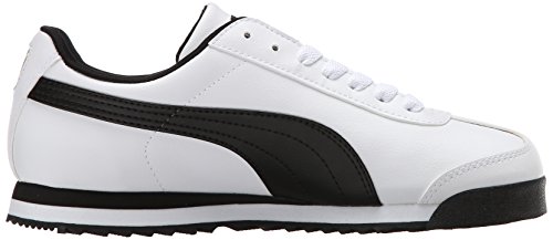 PUMA Men's ROMA BASIC Sneaker, white-black, 9