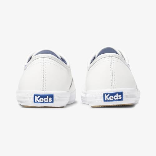Keds Women's Champion Lace Up Sneaker, White Leather, 7.5
