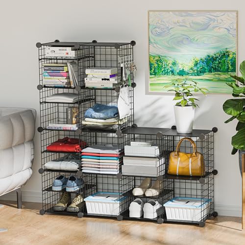 Kiivoena Wire Cube Storage Organizer with 14 Cubes