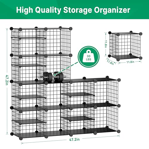 Kiivoena Wire Cube Storage Organizer with 14 Cubes