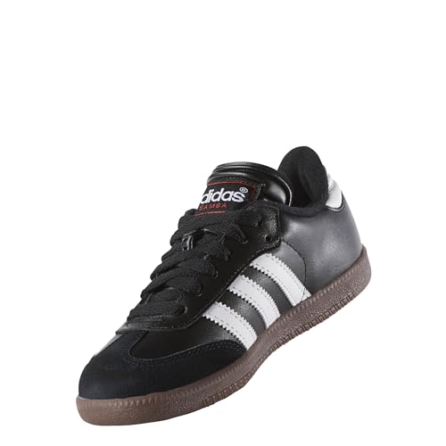 adidas Boy's Samba Classic Soccer Shoe, Black/White/Black, 1 Little Kid