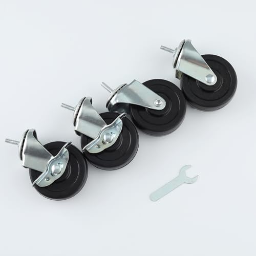 3-Inch Threaded Stem Casters for Shelving Units