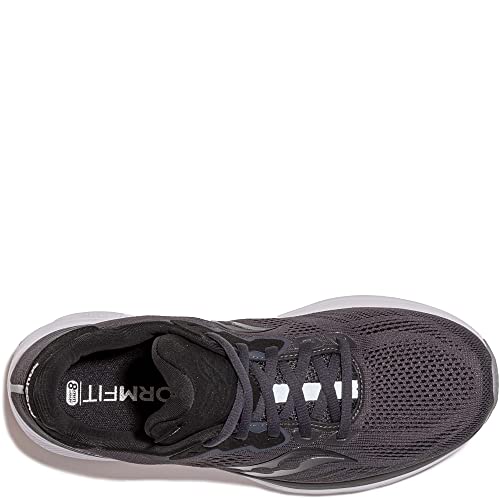 Saucony Women's Ride 14 Running Shoe, CHARCOAL/BLACK, 8 Medium