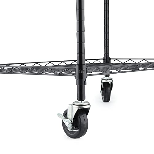 3-Inch Threaded Stem Casters for Shelving Units