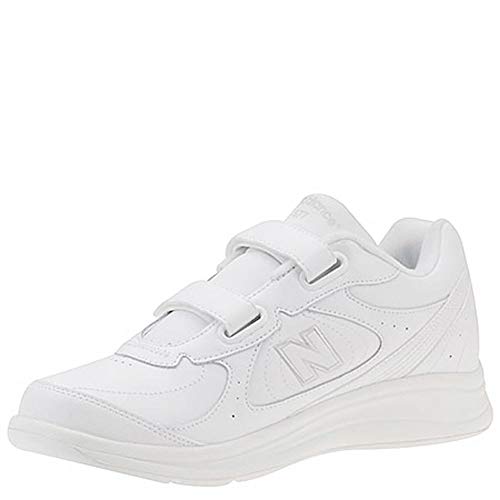 New Balance Men's 577 V1 Hook and Loop Shoe, White/White, 10