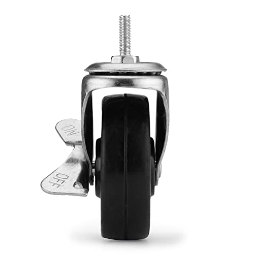3-Inch Threaded Stem Casters for Shelving Units