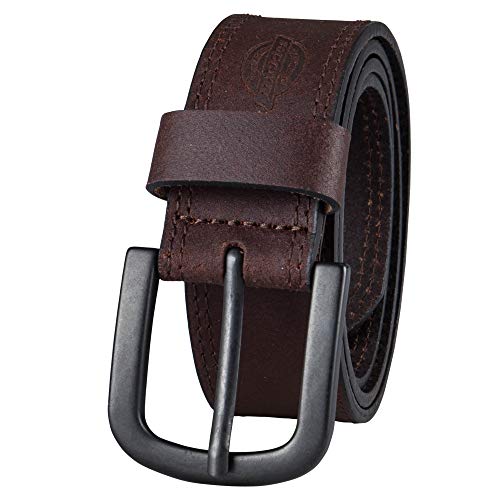 Dickies Men's Casual Leather Belt, Brown, 38
