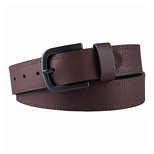 Dickies Men's Casual Leather Belt, Brown, 38