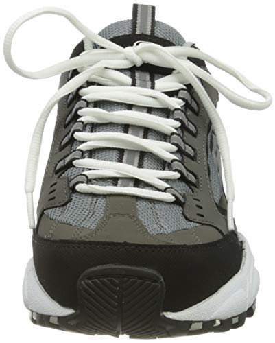 Skechers Men's Stamina-Nuovo lace up sneaker, Charcoal/Black, 9.5 M US