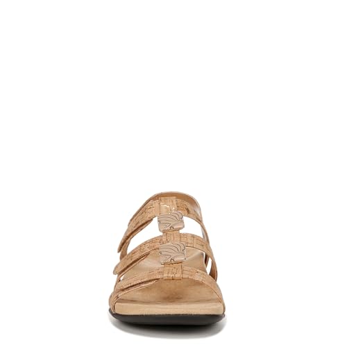 Vionic Amber - Women's Adjustable Slide Sandal - Orthaheel Gold Cork - 8 Wide