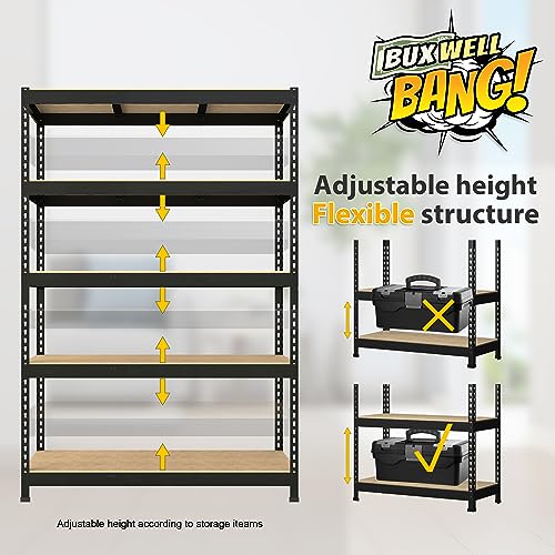 Adjustable Metal Garage Shelves - Heavy Duty Storage Unit