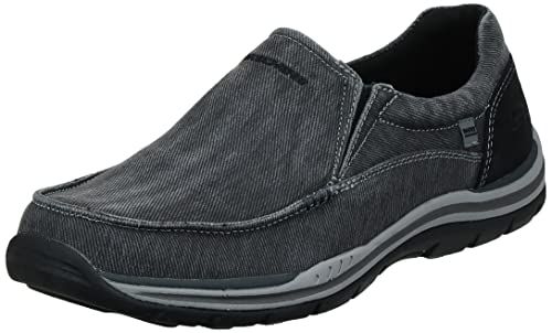Skechers Men's Expected Avillo Moccasin, Black, 11-Medium, 64109