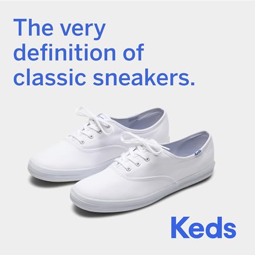 Keds Women's Champion Sneaker,White Canvas,8 M US