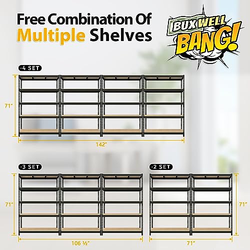 Adjustable Metal Garage Shelves - Heavy Duty Storage Unit
