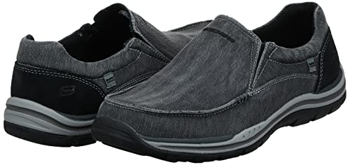 Skechers Men's Expected Avillo Moccasin, Black, 11-Medium, 64109
