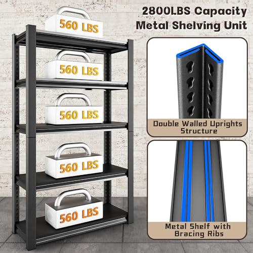 48" W Heavy Duty Garage Shelving Storage Shelves