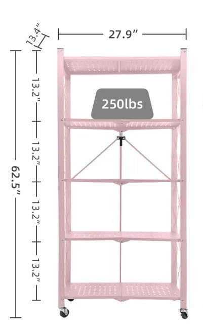 5-Tier Heavy Duty Metal Storage Shelving Unit, Portable