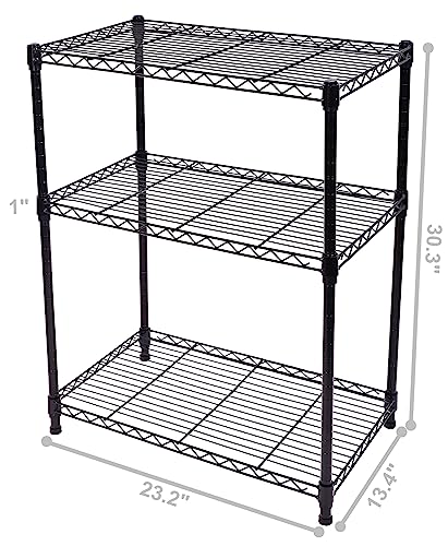 Adjustable Heavy Duty 3-Shelf Storage Organizer racks