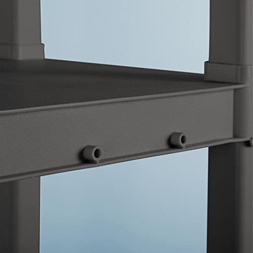 Sterilite 4-Shelf Durable Plastic Shelving Unit, Gray, 2-Pack