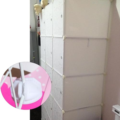 16-Pack Plastic Grid Organizer Connectors for Modular Closet