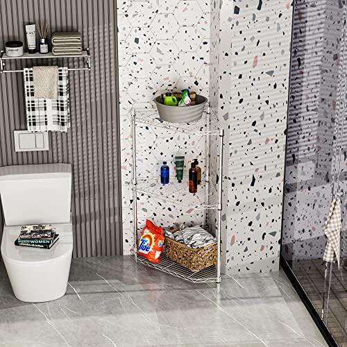 Chrome 6-Tier NSF Metal Corner Shelf Organizer