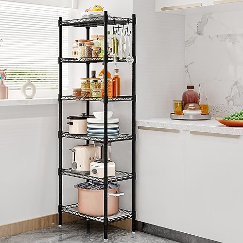 6 Tier Metal Storage Rack Shelving Unit Organizer