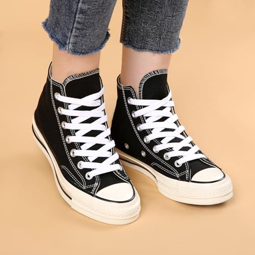 ZHENTOR 3 Pair Flat Shoe Laces for Sneakers, Shoelaces for Sneakers Athletic Running Shoes Boot Strings (D-white(3 pairs), 35 inches)