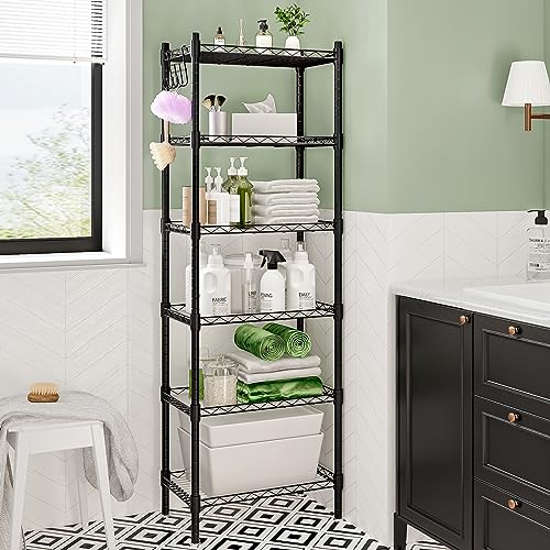 6 Tier Metal Storage Rack Shelving Unit Organizer