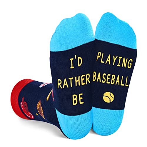 HAPPYPOP Cool Baseball Gifts For Kids Boys Girls, Gifts For Baseball Players Lovers, Preteen Tween Kids Girls Boys Baseball Socks Funny
