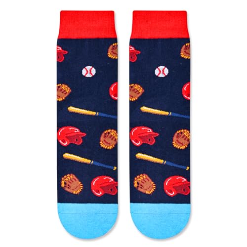 HAPPYPOP Cool Baseball Gifts For Kids Boys Girls, Gifts For Baseball Players Lovers, Preteen Tween Kids Girls Boys Baseball Socks Funny