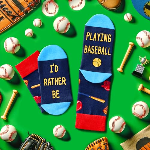 HAPPYPOP Cool Baseball Gifts For Kids Boys Girls, Gifts For Baseball Players Lovers, Preteen Tween Kids Girls Boys Baseball Socks Funny