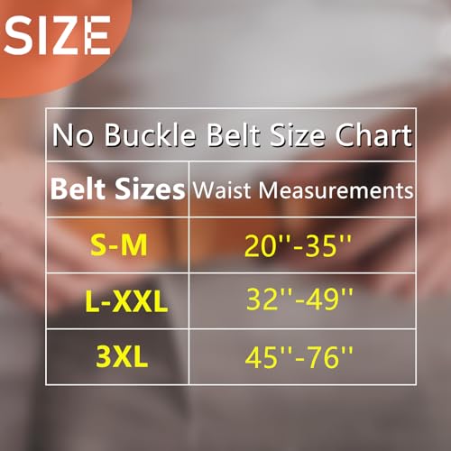 【2 Pcs】No Buckle Stretch Belt for Women and Men Elastic Waist Belt Invisible Belts for Jeans Pants (2Pcs Set D, S-M:Waist Size 20''-35'')