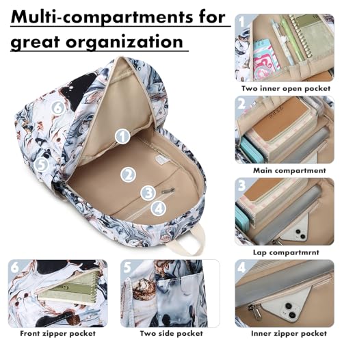 Bluboon Teen Girls School Backpack Kids Bookbag Set with Lunch Box Pencil Case Travel Laptop Backpack Casual Daypacks