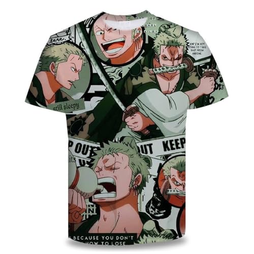 Anime Shirt 3D Print Novelty T-Shirt Fashion Short Sleeve Sports Tee for Men and Women Graphic Crew Neck Comic.3X-Large