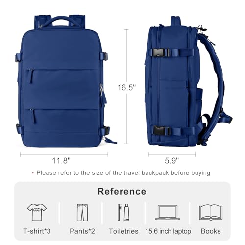 coofay Travel Backpack Carry On Backpack Personal Item Travel Bag Mochila De Viaje Carry On Backpack For Airplanes Traveling Backpack For Women Gym Backpack College Backpack Sapphire Blue