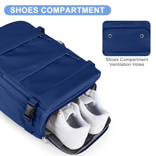 coofay Travel Backpack Carry On Backpack Personal Item Travel Bag Mochila De Viaje Carry On Backpack For Airplanes Traveling Backpack For Women Gym Backpack College Backpack Sapphire Blue