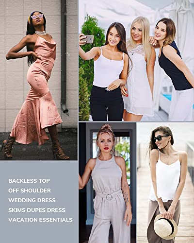 APOWUS Sticky Bra Ultra Thin,Adhesive Invisible Strapless Backless Bras Silicone Bra Reusable for Small Breast Cup D 01 Creme