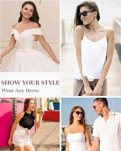 PHODIL Sticky Strapless Bra, Invisible Push Up Adhesive Bra,Backless Silicone Bras Washable for Women with Nipple Covers（Creme/D）