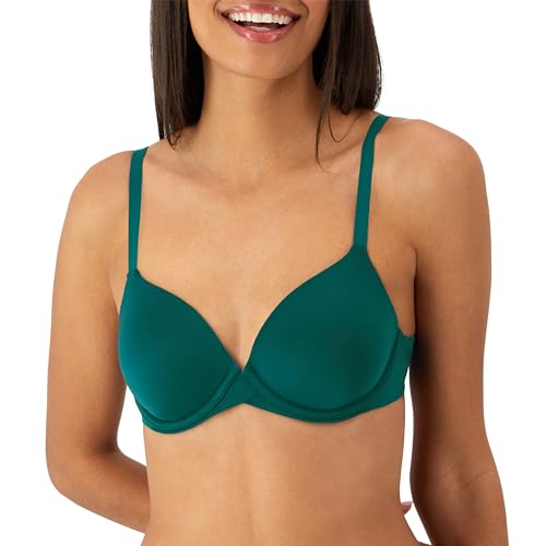 Maidenform Underwire, One Fab Fit Demi T-Shirt, Convertible Bras for Women, Instant Teal