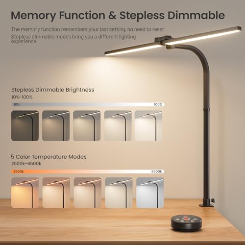 24W ABIBO LED Architect Desk Lamp & Clamp