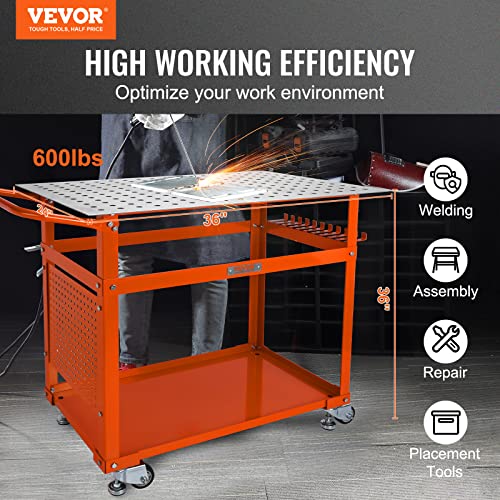 Portable VEVOR Welding Table with 600LBS Load Capacity