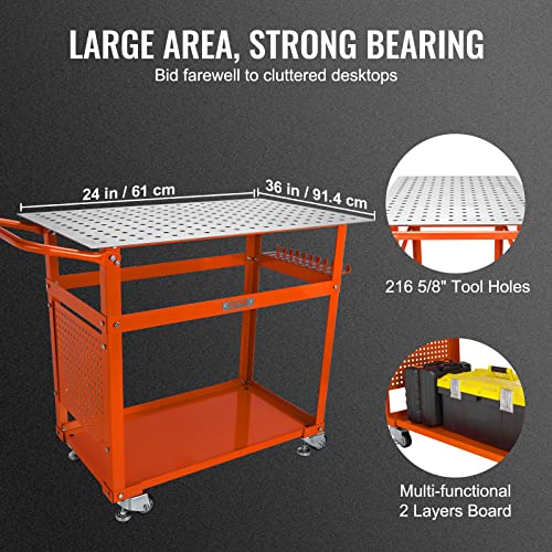 Portable VEVOR Welding Table with 600LBS Load Capacity
