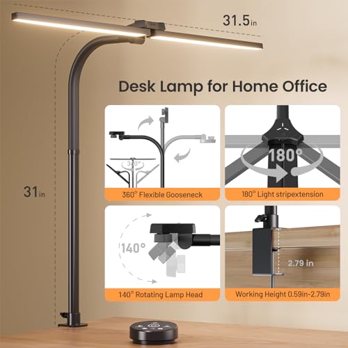 24W ABIBO LED Architect Desk Lamp & Clamp