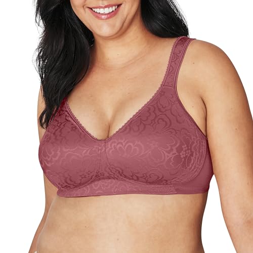 Playtex Women's 18-Hour Ultimate Lift Wireless Full-Coverage Bra, Single or 2-Pack, Rustic Berry Red