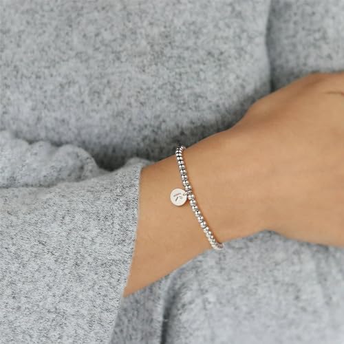 Turandoss Mothers Day Gifts - Mothers Day Gifts for Mom Daughter Women, Silver Initial D Charm Bracelet for Mom Daughter Women, Womens Dainty Silver Initial Bracelet Jewelry Gifts